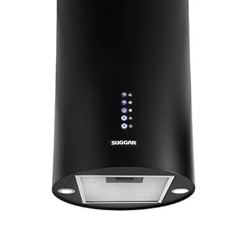 SUGGAR COIFA ILHA REDONDA QUARTZO 35 CM PRETA 220V TP3522PT