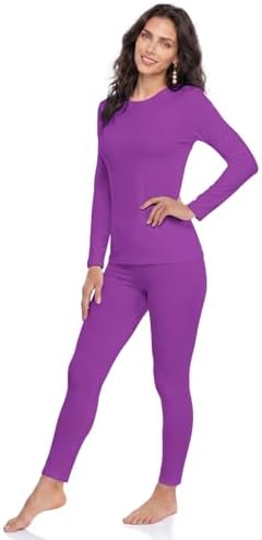Thermal Underwear for Women Long Johns Set Fleece Lined Winter Cold Weather