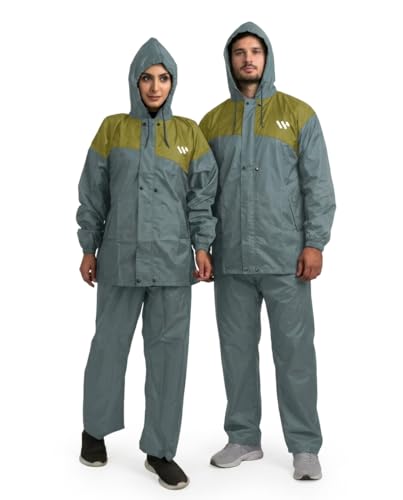 Image of Ranger Unisex 1 Set Rain Suit with Hooded Jacket & Trouser | TPU Coated Bike Riding Wear with Seam Sealed Protection