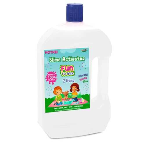 Image of HOTKEI (2 Liter) Slime Activator DIY Magic Toy Jelly Putty Making kit Set Borax Slime Activator Liquid Gel Toy for Boys Girls Kids for Making Slime at Home