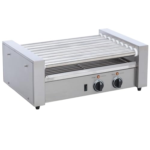 FSE RG-09 Hot Dog Roller Grill with 9 Rollers, 24 Hot Dog Capacity, 120V