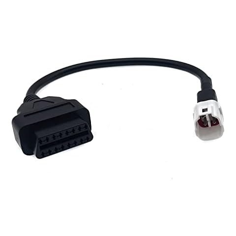 HYXUAN Obd2 Diagnostic Cable, 4 Pin to Obd2 Diagnostic Adapter Connector Motorcycle Scanner Diagnostic Cable Compatible with Ya-maha Cover