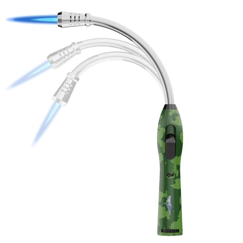 CooAoo Stabfeuerzeug Gas Nachfüllbar Jetflamme Sturmfeuerzeug Jet Feuerzeug Lang Stab Kaminfeuerzeug Langes Feuerzeug für Kerzen, Grill, Kamin,...