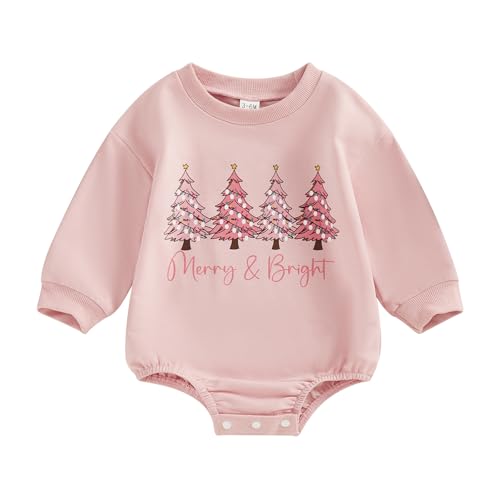 Image of Thanksgiving Baby Girl Boy Outfit Newborn Bubble Romper Fall Winter Infant Long Sleeve Sweatshirt Top Cute Clothes