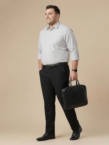 Image of Thomas Scott Men's Regular Fit Formal Shirt | 100% Cotton Long Sleeves | Spread Collar with Contrast Fabric (Available in Plus Size)