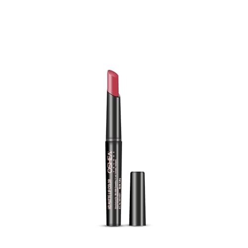 Image of Oshea Colors HD Matte Finish & Highly Pigmented Long Lasting Creamy Lipstick | Lightweight Formula Enriched with Castor Oil, Shea Butter & Jojoba Seed Oil | Free from Paraben - (Sunset Rose 10) 1.2g