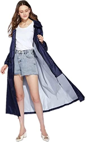 Chubasquero largo transpirable de mujer con tejido impermeable extendido de alta protección 2