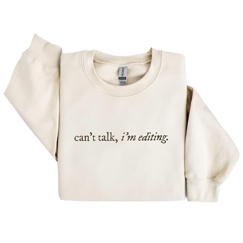 Photographer Sweatshirt, Can't Talk I'm Editing, Funny Photography Pullover Sweater, Wedding Photographer Gift, Unisex Crewneck Sweatshirt4