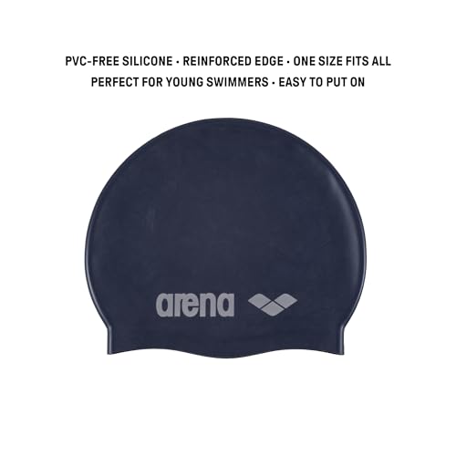 Image of Arena Classic Junior Silicone Unisex Swim Cap for Girls and Boys Comfortable Durable Kids' Pool Bathing Cap