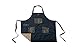 Bonzer Barman's Apron Grembiule, Cotone Cerato, Nero