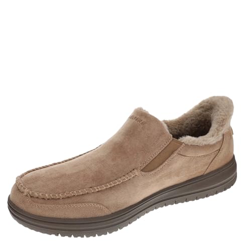 Skechers Homme Murette Scofield Chausson, Tan Microfiber, 45 EU
