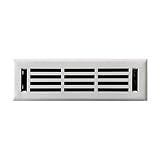 EMPIRE REGISTER CO Linear Design, Heavy Duty Floor Vent Covers, Metal Damper Attached. Vent Covers for Floor only. (Floor, White, 2 x 10 inch (Pack of 1))