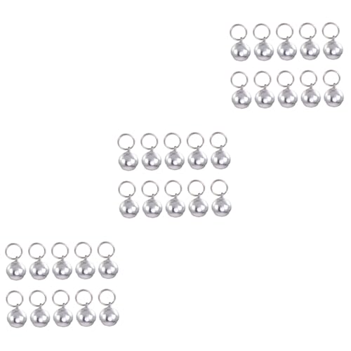 20 Pcs Puppy Dog Bells Collars for Large Breed Dogs Loud Pet Small Bells Accessories To Open Belt, 1.8X1.8X1.8cmx3pcs, Metal, Metal No Gemstone