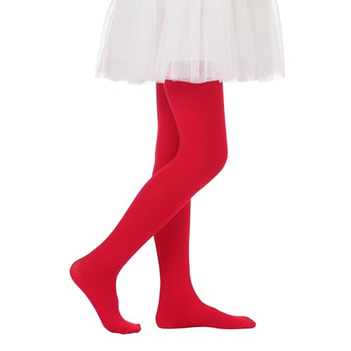 Paralinda Girls Semi-Opaque Tights 50 Den (8-10 Red)
