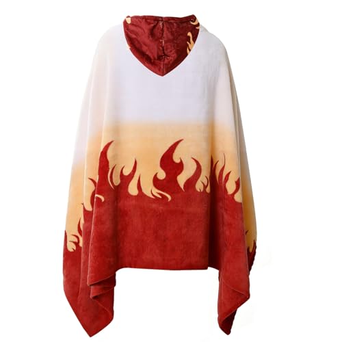 Hooded Wearable Blanket Hoodie Throw Blanket Cloak Cosplay Costume Shawl Wrap Nap Quilt 160x100 cm/63x40in(White One Size)