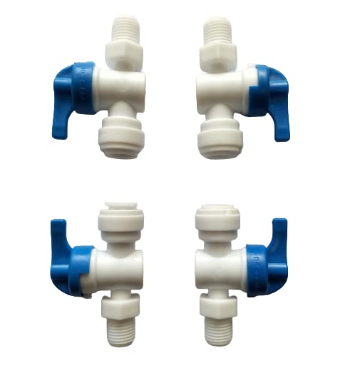 Image of STAR ENTERPRISES,* / /* RO 3 /8 Size Plastic Inlet Ball Valve for Pipe Tubing RO Water Purifier, On /Off Tee Cock (4)