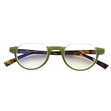 メイガン(Meigan) 老眼鏡 ブルーライトカット レディース メンズ お洒落 薄型 逆ナイロール アンダーリム 下ふち グリーン 度数+2.50 (colorfulook カラフルック 軽量 形状記憶 フレーム) 532525