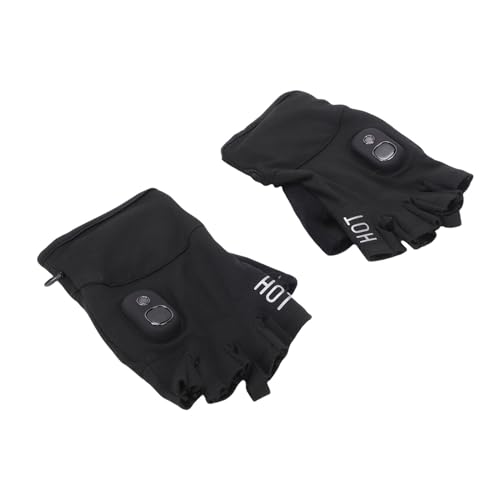 Gants chauffants électriques demi-doigts réglables en polyuréthane pour moto et bureau