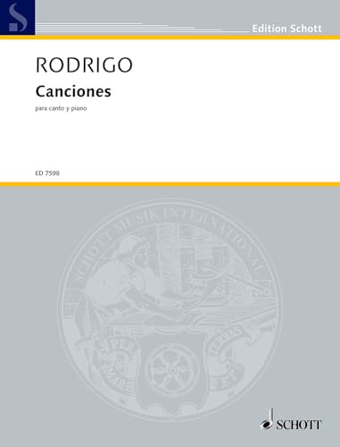 Canciones - Album of 14 Songs - Voice and Piano - ( ED 7598 ): para canto y piano. voice and piano.