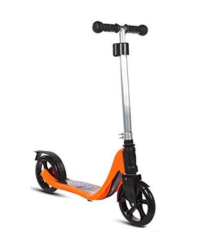 IRIS 5 Levels Adjustable Height 200 mm Wheel Kick Scooter with Rear Fender Brake for Teens, Young, Women, Men, Support 100KG (220lbs) Weight (Orange) (B08KXYVF9G) Amazon Price History, Amazon Price Tracker