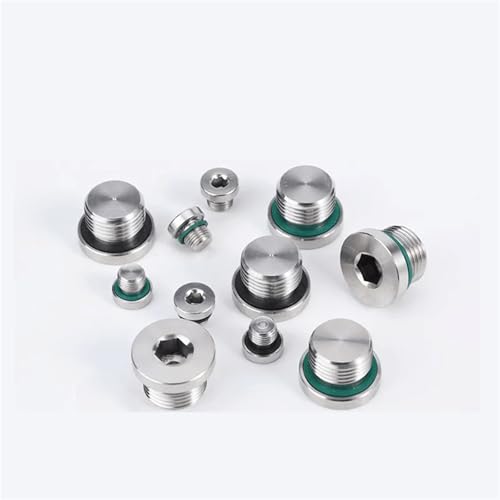 Tapón brida 316SS macho BSPP 1.5 de cabeza hexagonal con junta 4