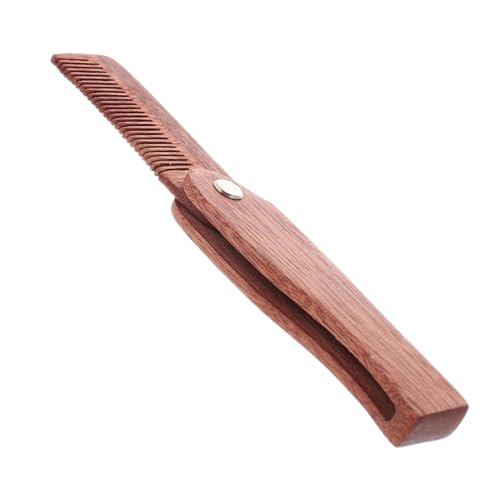 Beatifufu Professional Comb Portable Beard Comb Folding Switch for Men Hair Supply