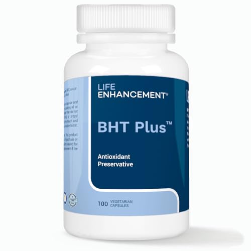 Life Enhancement BHT Plus - Antioxidant Preservative - 180mg BHT and 80mg Vitamin C (Ascorbyl Palmitate) - 100 Serving