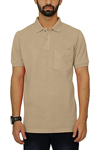 Image of Celsius Men's Half Sleeve Classic Solid Pique Polo with Pocket