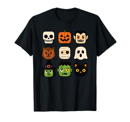 Halloween Building Brick Heads Youth Kids Halloween T-Shirt