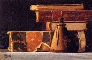 Peinture à l'huile Still Life with Books reproduction sur toile haut de gamme 36x48"