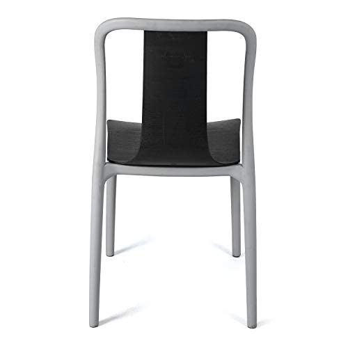 Image of Cello Cheer Chair Set Pack of 2 - Black, Grey | Strong and Durable | Easy to Clean | Chair for Living Room, Bed Room, Kitchen, Office Room, Outdoor | 3 Years Warranty