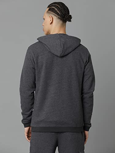 Image of VOI Jeans Men's Solid Cotton Blend Fleece Hooded Sweatshirt-VOSS1160-Sweatshirt