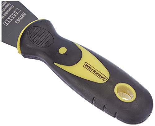 Werkzeyt B27653 Set schilderspatels, 3-delig, 40 mm, 50 mm en 75 mm, 2K-greep en lemmet van robuust staal, voor het plamuren en schrapen van verf of behang, universele spatel - Afbeelding 4