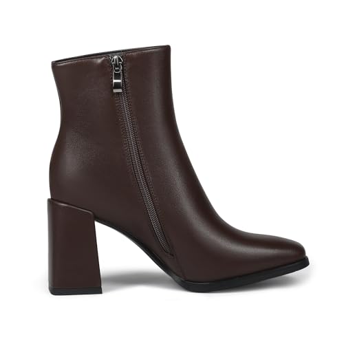 Womens Square Toe Ankle Boots Chunky Heel Causual Comfort Ankle Booties Dress Boots for Women2