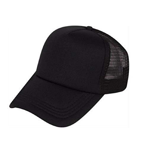 EK UDAANBoy's Black Colour Half NET Baseball Curved VISIOR Cap/HAT for Men's/Women's/Girl's with Back ADJECTABLE Strip
