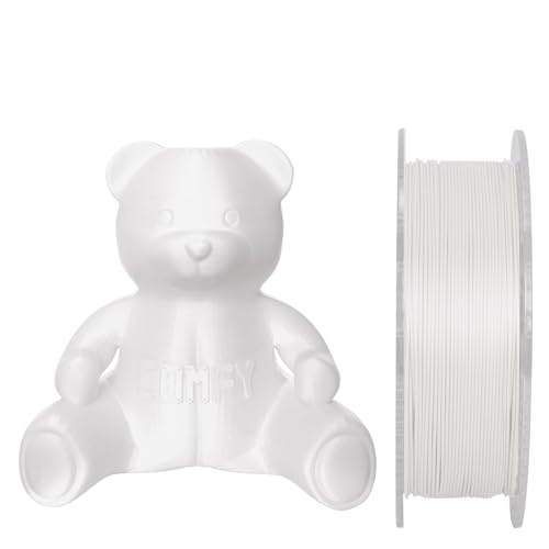 certified food grade pla 3d printer filament - carbon by comfy materials - lab tested fda compliant food safe 175mm 1kg accuracy - 002 white