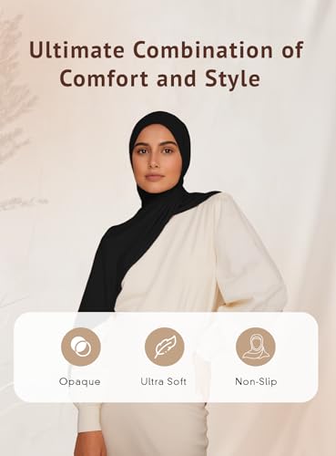 VOILE CHIC Premium Jersey Hijab Scarf For Women - Islamic Head Scarf Wrap Hijabs2