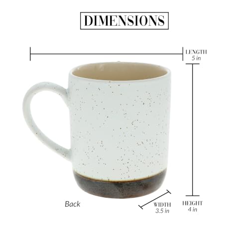 Pavilion Retirement Coffee Mug - "Retired & Taking Life One Sip at a Time" Text Design - Speckled Stoneware Coffee Cup for Retirees, Microwave & Dishwasher Safe, Beige w/ Bronze Metallic Bottom, 15 oz - Image 3