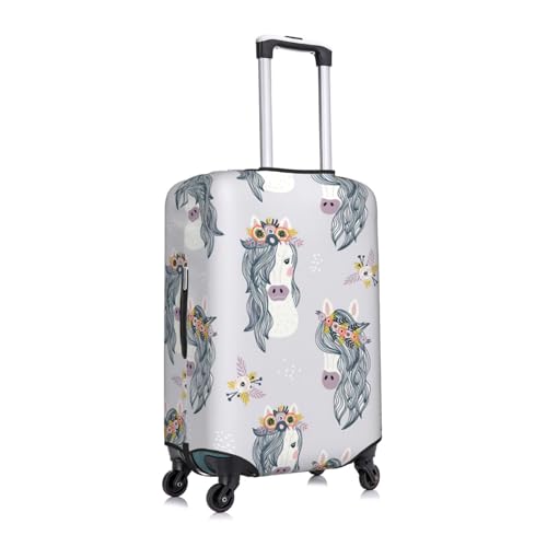 Adorable Horses Print Luggage Suitcase Cover Protector Luggage Washable Covers With Concealed Zipper3