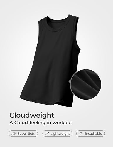 CRZ YOGA Girls Cloudweight Athletic Tank Tops Hip Length Crew Neck Sleeveless Teen Kids Active Casual Dance Yoga3