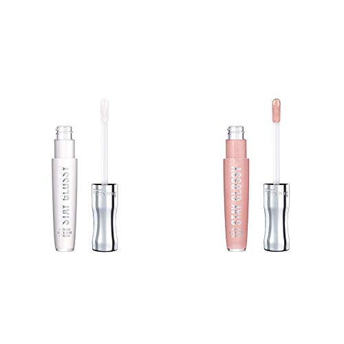 Rimmel Stay Glossy 6 Hour Lipgloss, Seduce Me, 0.18 Fl Oz (Pack of 1) & Rimmel Stay Glossy Lipgloss, Dorchester Rose, 0.18 Fl Oz (Pack of 1)