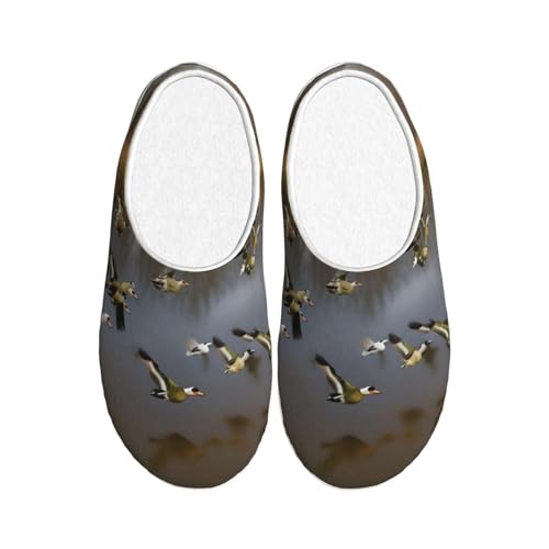 Pantoufles d'intérieur chaudes EdWal anti-glisse motif canards 39