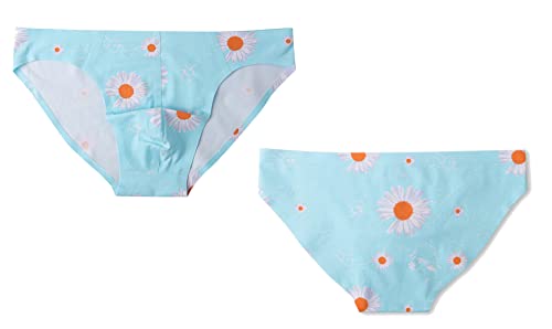 COMLIFE Men's Daisy Print Cotton Triangle Pants Traceless Low Rise Panties4