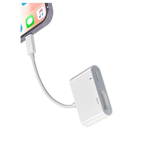 HDMI-adapterkabel för iPhone till TV, YEHUA 1080P video och ljud synkroniseringsskärm AV-adapter med för iPhone 12/11/SE/XS/XR/X/8/7/iPad till HDTV, projektor, bildskärm
