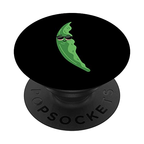 Funny Pea Pod With Sunglasses Costume Love Peas PopSockets Swappable PopGrip, Black