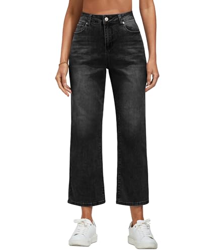 Vetinee Damen Jeans Schwarz Jeans Boyfriend Damen Verblasstes Schwarz Größe Large Passt EU Größe 42 bis EU Größe 44 Vetinee Damen Jeans Schwarz Jeans Boyfriend Damen Verblasstes Schwarz Größe Large Passt EU Größe 42 bis EU Größe 44
