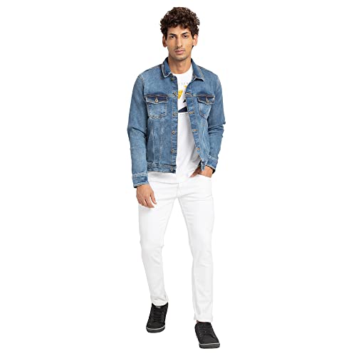 Image of Spykar Men's Cotton Regular Jacket