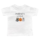 Goddad's Little Boo White Infant or Toddler T-Shirt, Godson or Goddaughter Present, Autumn Kid Shirt, Halloween Fall Gift (Goddad Little Boo Shirt)