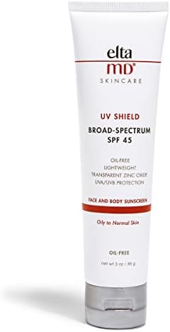 EltaMD UV Shield Full-Body Sunscreen Lotion Broad-Spectrum SPF 45, Non-Greasy, Sheer, Dermatologist-Recommended Face Sunscreen with Zinc Oxide, 3 oz