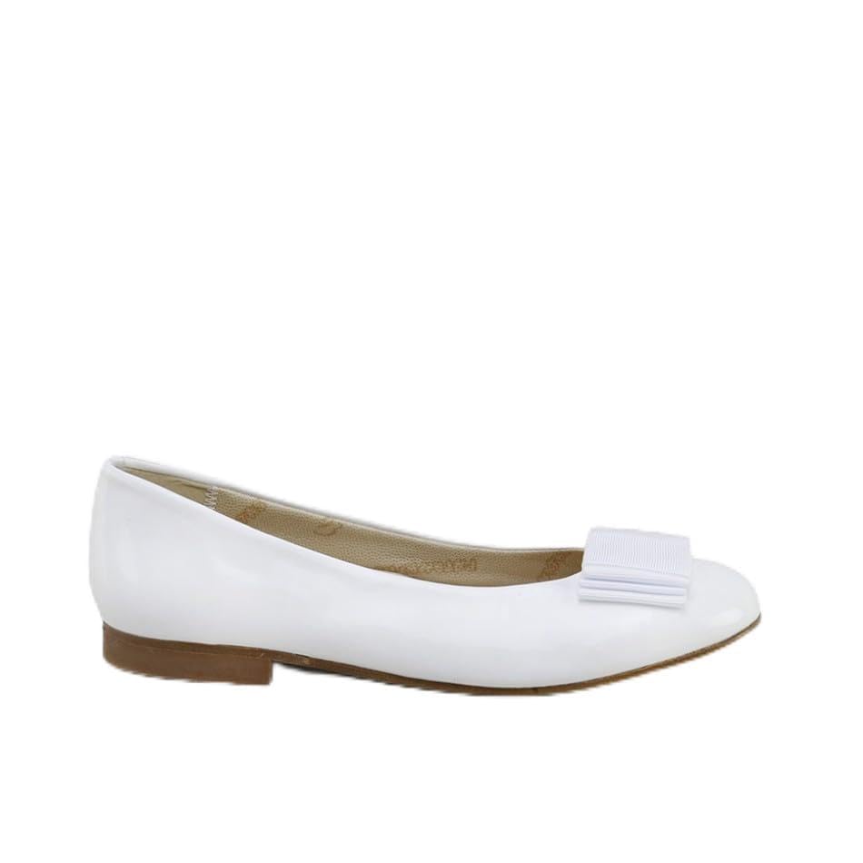 Eli1957 Bailarinas Lazo Zapatero Charol Blanco Papanatas